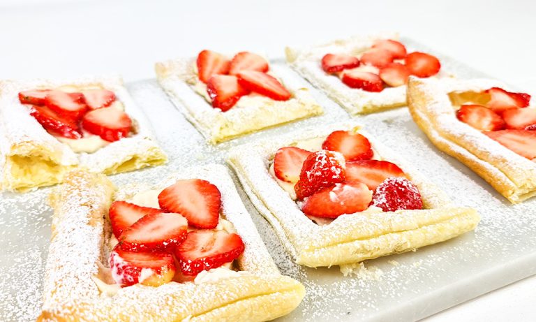 Strawberry Sugar Puff Sliced